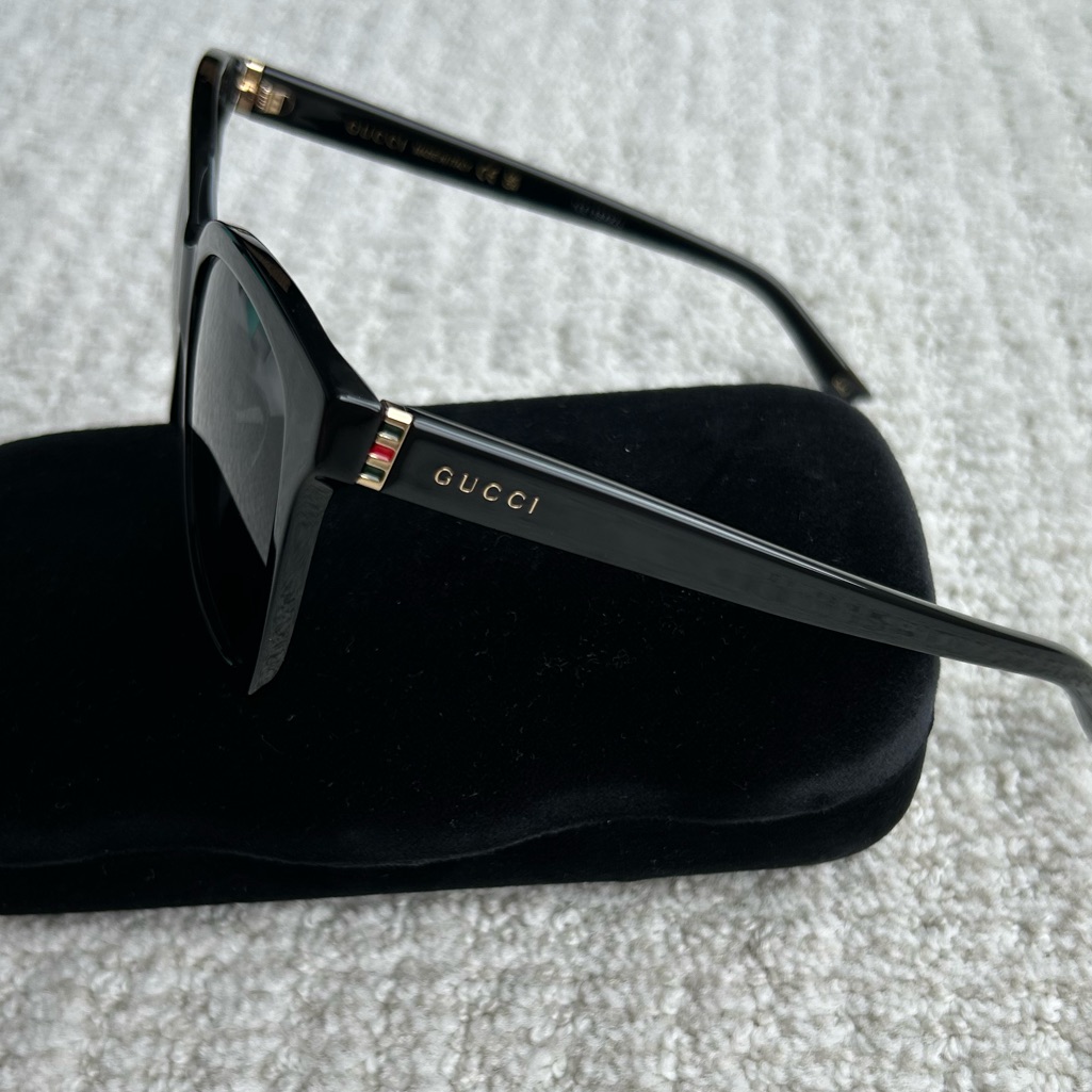 Gucci Sherry Line Stripe Logo Sunglasses New